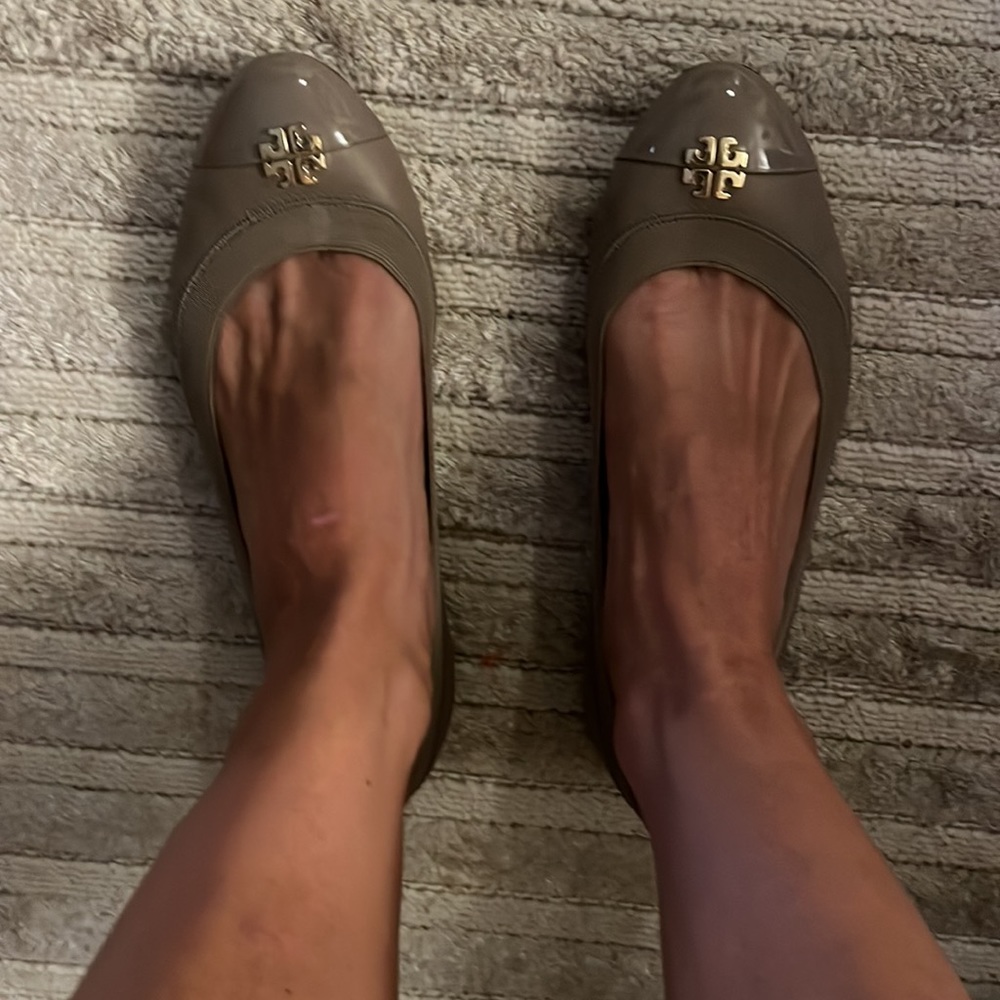 Tory Burch flats. Light grey, size 10.